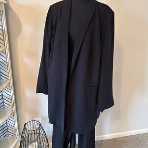 Eloquii Black Tailored Blazer Jacket, Black Suit Pants